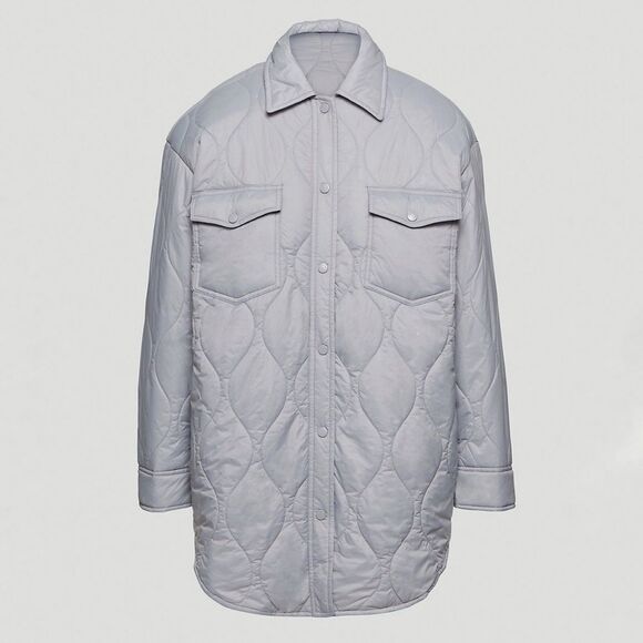 Aritzia Jackets & Blazers - Aritzia Wilfred Free The Ganna Insulated Shirt Jacket in Blue Size XL